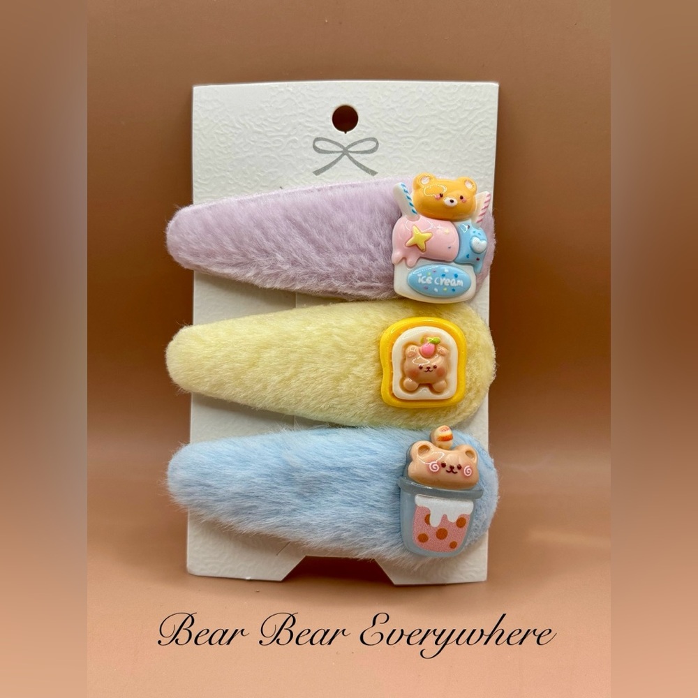 Handmade Cute Bear Hairclip